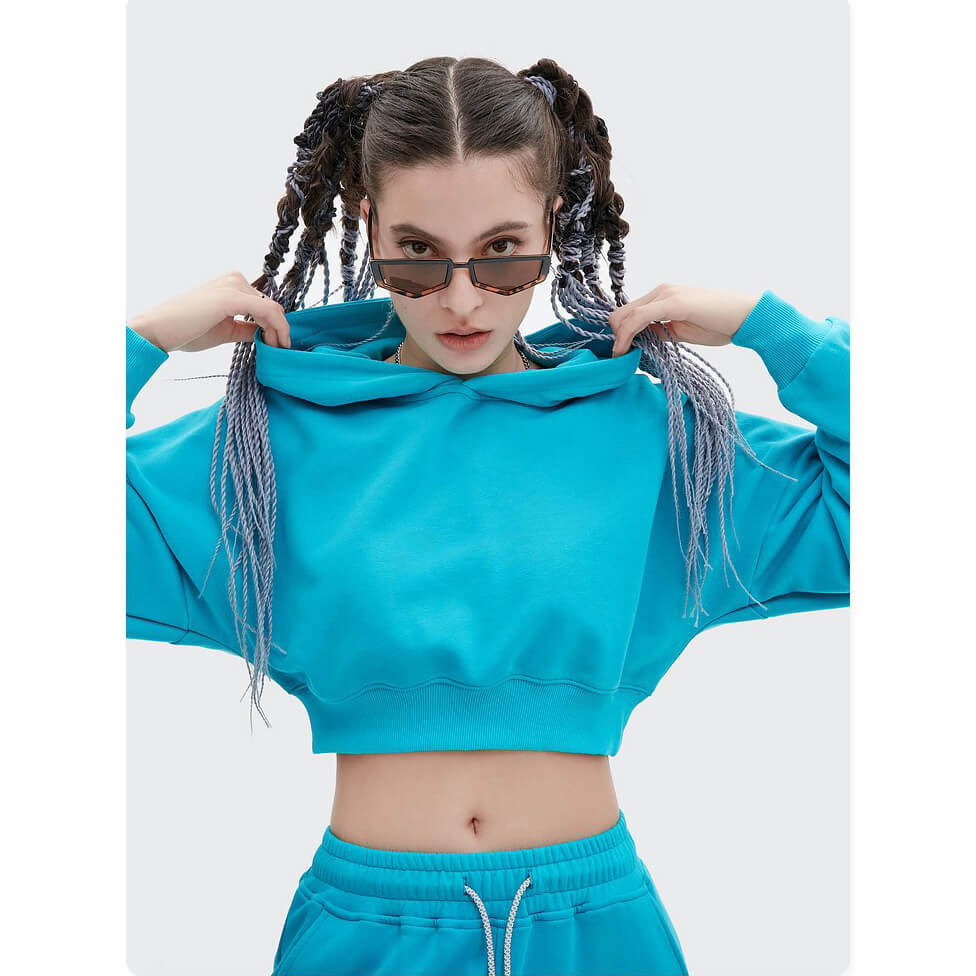 woman cropped hoodie wholesale China 丨 Lezhou Garment