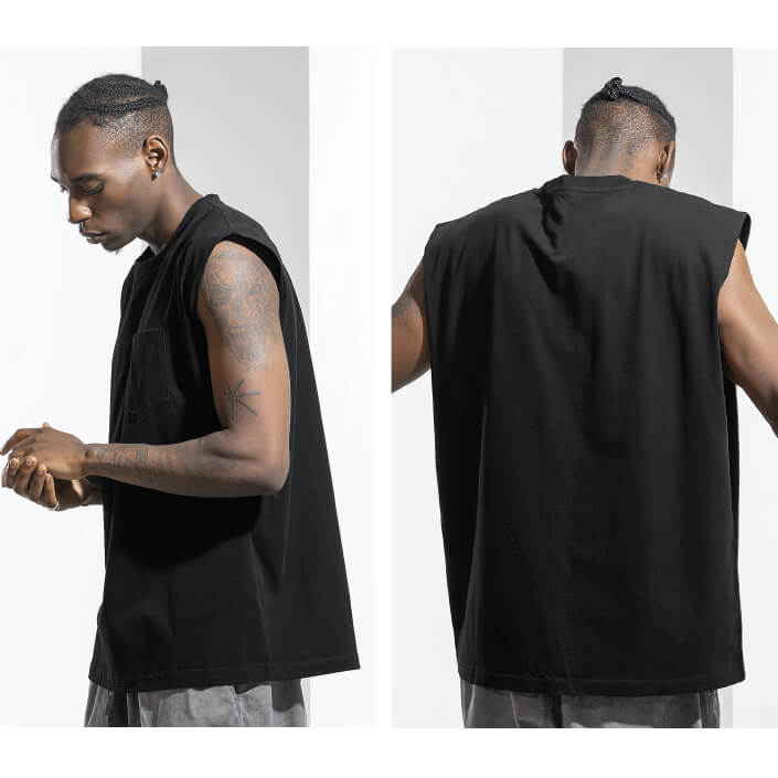 gym tank top men sleeveless shirt wholesale 丨 Lezhou Garment