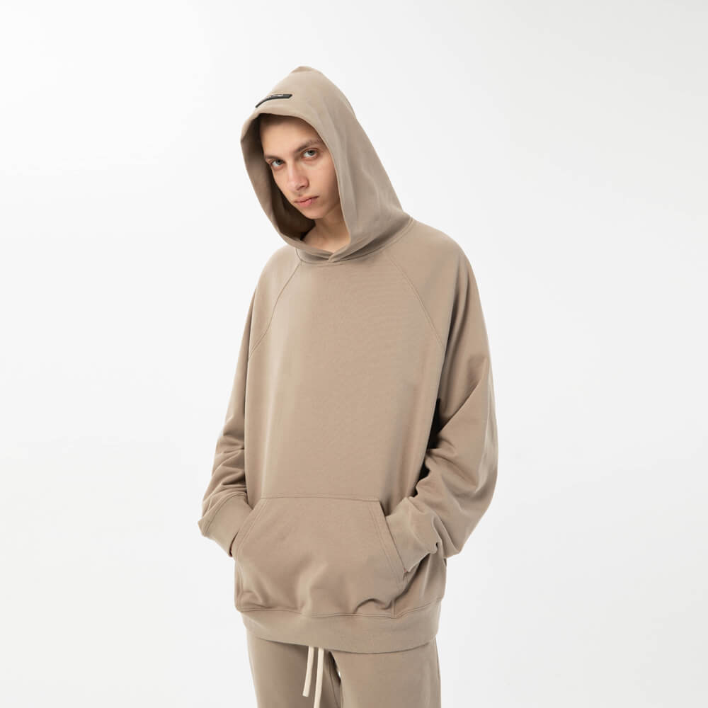 custom mens loose fit fleece hoodie 丨 Lezhou Garment