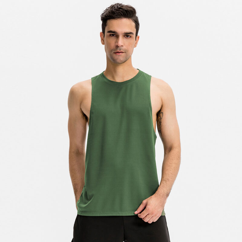 mens workout tank top with hood wholesale 丨 Lezhou Garment