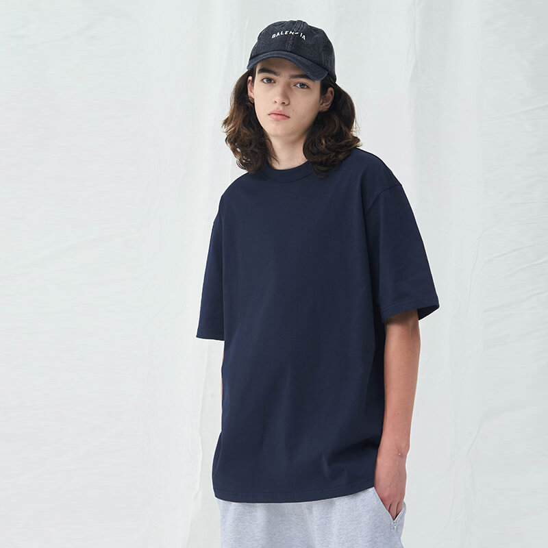 logo Lezhou drop 丨 custom t Garment shoulder Heavyweight shirt oversized